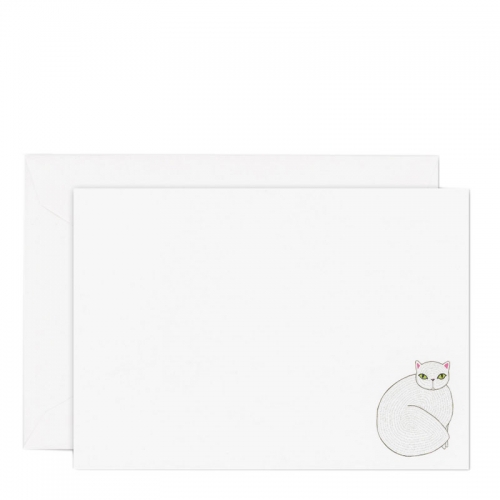Embossed Divine Feline Correspondence Cards