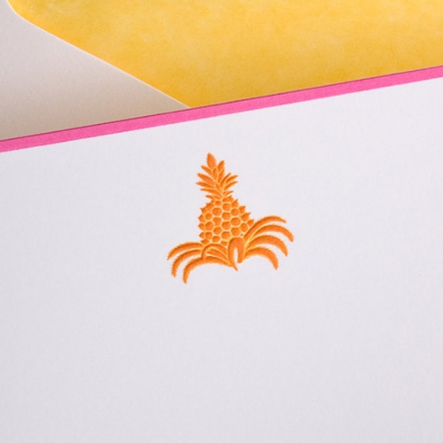 Orange Pineapple Note Cards