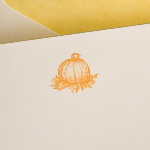 Pumpkin Engraved Note Cards