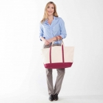 Large Maroon Boat Tote