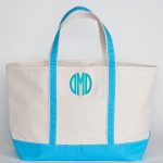 Large Turquoise Boat Tote