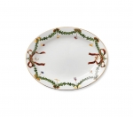 Star Fluted Christmas Oval Platter 14.5\ Length




