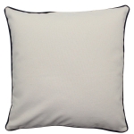 Large Natural Pillow with Navy Trim