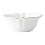 Berry & Thread Scalloped Whitewash Cereal/Ice Cream Bowl Measurements: 7\L, 7\W, 3\H
Capacity: 16 ounces
Made of Ceramic Stoneware
Made in Portugal

Use & Care:  Oven, Microwave, Dishwasher, and Freezer Safe


