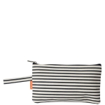 Striped Clutch - Natural and Navy 