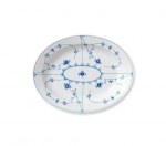 Blue Fluted Plain Large Oval Platter 14 1/4