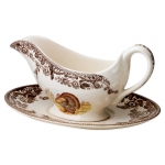 Woodland Turkey Sauce Boat and Stand 11 Ounces


