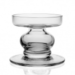 Classic Candleholder Large 3 1/2\ Color 	Clear
Dimensions 	3½\ / 9cm
Material 	Handmade Glass
Pattern 	Classic
