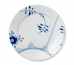 Blue Mega Dinner Plate #2 Microwave and Dishwasher Safe.

Royal Copenhagen\'s newest design is Blue Fluted Mega, which comes with an intriguing story.  In 2000, a young design student, Karen Kjaeldgaard Larsen contacted the manufactory for a new version of Blue Fluted.  The pattern was much larger and was repeated in fragments.  This design, based on genuine affection for the traditional Blue Fluted pattern, brought the design completely up to date.  It was immediately embraced by Royal Copenhagen, and the result is Blue Fluted Mega.  