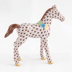 Chocolate Foal With Flowers
