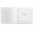 White Pebble Grain Leather Wedding Journal