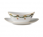 Star Fluted Christmas Gravy Boat with Stand