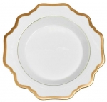 Antique White with Gold Rim Soup 