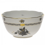 Chinese Bouquet Black Round Bowl 7.5\ Height
3.5 Pints


