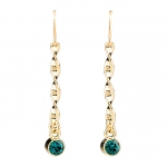 Emerald and Gold Earrings 