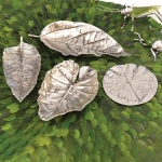 Antique Pewter Leaf Tray