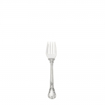 Chantilly Sterling Salad Fork Eating utensil slightly smaller than the dinner fork; ideal for a variety of salads.

Finely crafted with the graceful elegance associated with 18th Century France, this stately pattern was first introduced in 1895. The intricate design is embellished with a cascade of deeply carved borders showcasing a slender raised central panel along the handle and a more substantial open panel that can be monogrammed near the tip, which is crowned with a delicate fleur de lis. A stunning addition to traditional and formal interiors, this regal pattern will turn every meal into an event.

Polish your sterling silver once or twice a year, whether or not it has been used regularly. Hand wash and dry immediately with a chamois or soft cotton cloth to avoid spotting.
