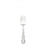 Strasbourg Sterling Cold Meat Fork Flowing scrollwork follows the gently curved handles of this magnificent pattern inspired by the rococo style of design favoring shell-like curves prevailing in 18th Century France. Named for the French hamlet near the border of Germany, this intricate pattern displays rococo exuberance with hints of lively German Baroque opulence. The finely carved details along the edge highlight a smooth central panel, and culminate in a subtle shell near the tip. This design, introduced in 1897, will enliven traditional table settings for everyday meals and when entertaining.

Polish your sterling silver once or twice a year, whether or not it has been used regularly. Hand wash and dry immediately with a chamois or soft cotton cloth to avoid spotting.
