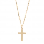 Gold Infant Cross Necklace  .5\  Width x .875 Height
14KT - Yellow Gold
16\ Chain

Please contact our store for availability and delivery time, as each piece is handmade - 859-225-7474 or sales@lvharkness.com. 