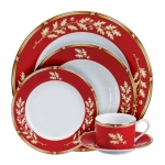 Gold Oak Red 5-Piece Place Setting 