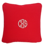 Red Pillow with Natural Trim