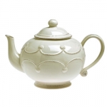 Berry & Thread Whitewash Teapot  7 1/2\ Height; 10 1/2\ Width; 64 oz. 

Use & Care:  Dishwasher, Oven, Microwave, and Freezer Safe


