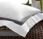 Lowell White With Black Flat Sheet