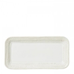 Le Panier Whitewash Hostess Tray 12 3/4\ 12.75\ Length, 6.25\ Width
Made of Ceramic Stoneware
Made in Portugal

Care:  Oven, Microwave, Dishwasher, and Freezer Safe