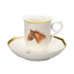 Bluegrass Coffee Cup & Saucer 6 oz. 

Accented in 24K gold