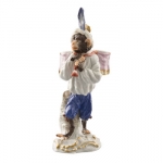 Kettle Drum Carrier Figurine Created in 1753 by the highly gifted Johann Joachim Kaendler (1706-1775), the Kettle Drum Carrier is one of the 21 imaginative creations playing in the Monkey Orchestra.