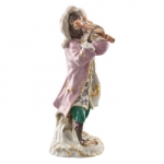 Clarinetist Figurine Created in 1753 by the highly gifted Johann Joachim Kaendler (1706-1775), the \Clarinetist‚\ is one of the 21 imaginative creations playing in the Monkey Orchestra.