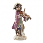 Violinist Figurine Created in 1753 by the highly gifted Johann Joachim Kaendler (1706-1775), the \Violinist\ is one of the 21 imaginative creations playing in the Monkey Orchestra.