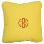 Yellow Pillow with Natural Trim