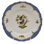 Rothschild Bird Blue Border Bread and Butter Plate, Motif #4 