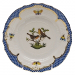 Rothschild Bird Blue Border Bread and Butter Plate, Motif #9 