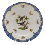 Rothschild Bird Blue Border Salad Plate, Motif #4 