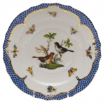 Rothschild Bird Blue Border Salad Plate, Motif #5 