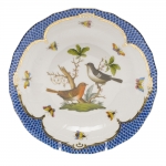 Rothschild Bird Blue Border Dessert Plate, Motif #5 