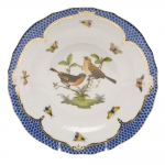 Rothschild Bird Blue Border Dessert Plate, Motif #9 