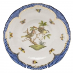 Rothschild Bird Blue Border Dessert Plate, Motif #11 
