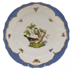 Rothschild Bird Blue Border Dinner Plate, Motif #2 