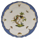 Rothschild Bird Blue Border Dinner Plate, Motif #11 
