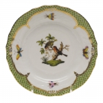 Rothschild Bird Green Border Bread and Butter Plate - Motif #10 