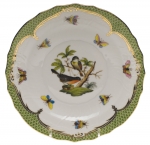 Rothschild Bird Green Border Salad Plate, Motif #2 