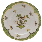 Rothschild Bird Green Border Salad Plate, Motif #3 