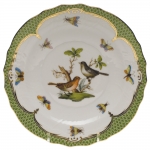 Rothschild Bird Green Border Salad Plate, Motif #5 
