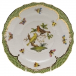 Rothschild Bird Green Border Salad Plate, Motif #6 