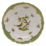Rothschild Bird Green Border Salad Plate, Motif #8 