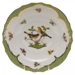 Rothschild Bird Green Border Salad Plate, Motif #9 