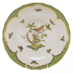 Rothschild Bird Green Border Dessert Plate, Motif #3 